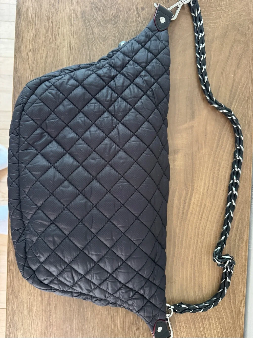 MZ Wallace Crosby Black Quilted Crossbody Belt Bag - Picture 2 of 9
